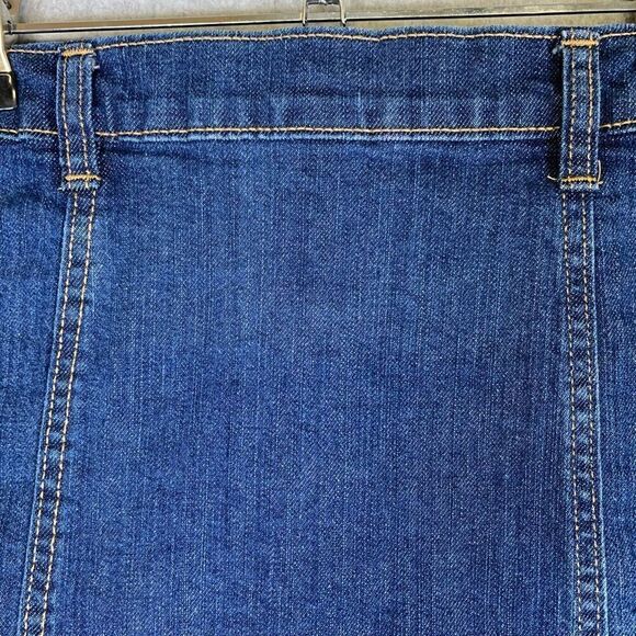 Gap Women’s Size 10 Vintage Button Down Jean Mini Skirt Blue Dark Wash Denim - Picture 7 of 7